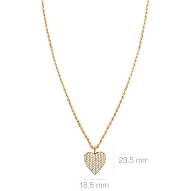 14k Rose Gold Heart Pendant 1.19 Ctw